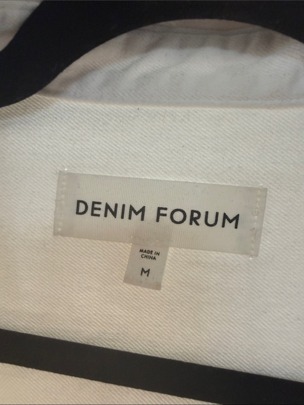Denim Forum White Denim Button Down - Picture 3 of 3